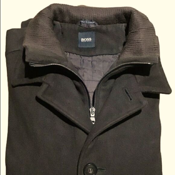 BOSS Men's Cashmere WOOL Regular Fit Coat Sz.38 - Picture 9 of 16